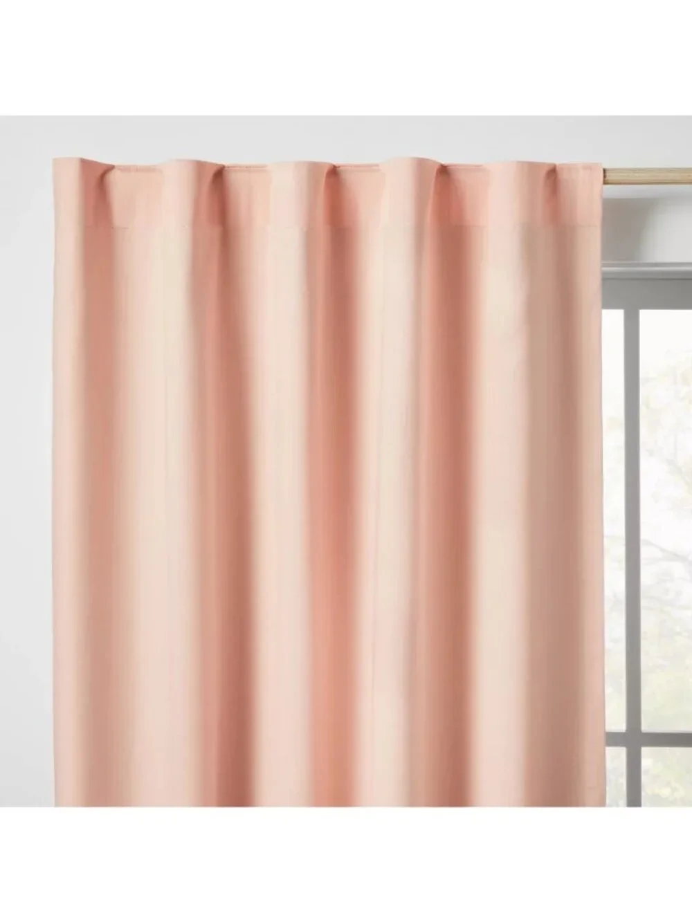 Pillowfort Soft Pink Twill Blackout Rod Pocket Hang Curtain Panel 42